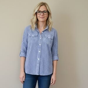 Tommy Hilfiger White And Blue blouse